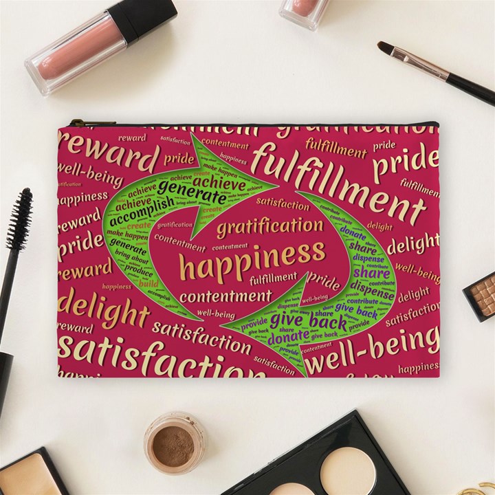 Fulfillment Satisfaction Happiness Cosmetic Bag (Large)