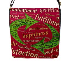 Fulfillment Satisfaction Happiness Flap Closure Messenger Bag (l) by Paksenen