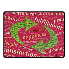 Fulfillment Satisfaction Happiness Two Sides Fleece Blanket (small) by Paksenen