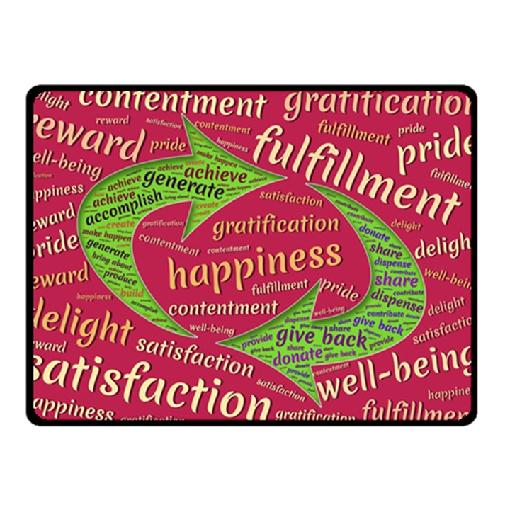 Fulfillment Satisfaction Happiness Two Sides Fleece Blanket (Small)