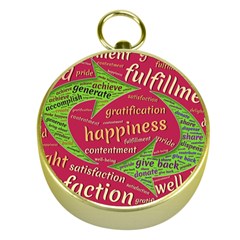 Fulfillment Satisfaction Happiness Gold Compasses by Paksenen