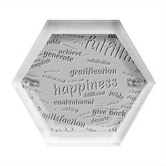 Fulfillment Satisfaction Happiness Hexagon Wood Jewelry Box by Paksenen