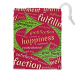 Fulfillment Satisfaction Happiness Drawstring Pouch (4XL) Front