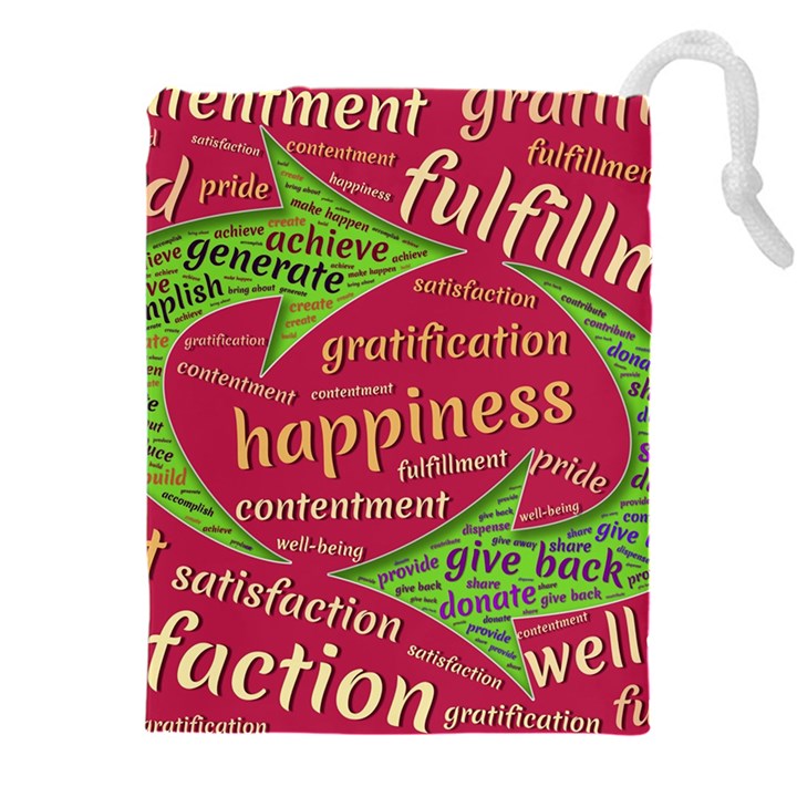 Fulfillment Satisfaction Happiness Drawstring Pouch (4XL)