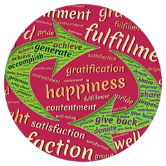 Fulfillment Satisfaction Happiness Round Trivet by Paksenen