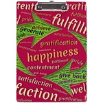 Fulfillment Satisfaction Happiness A4 Acrylic Clipboard Front