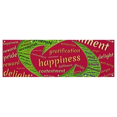 Fulfillment Satisfaction Happiness Banner And Sign 12  X 4  by Paksenen