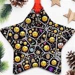 Mental Emojis Emoticons Icons Star Ornament (Two Sides) Front