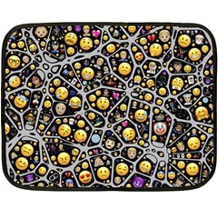 Mental Emojis Emoticons Icons Two Sides Fleece Blanket (mini) by Paksenen