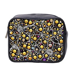 Mental Emojis Emoticons Icons Mini Toiletries Bag (two Sides) by Paksenen