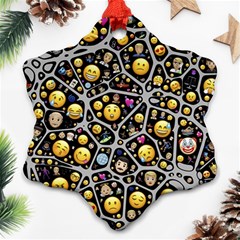 Mental Emojis Emoticons Icons Ornament (snowflake)