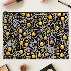 Mental Emojis Emoticons Icons Cosmetic Bag (xxxl) by Paksenen