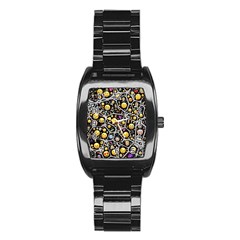 Mental Emojis Emoticons Icons Stainless Steel Barrel Watch by Paksenen