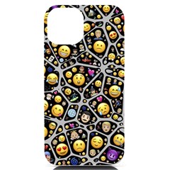 Mental Emojis Emoticons Icons Iphone 14 Black Uv Print Case by Paksenen