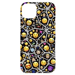 Mental Emojis Emoticons Icons Iphone 14 Plus Black Uv Print Case by Paksenen