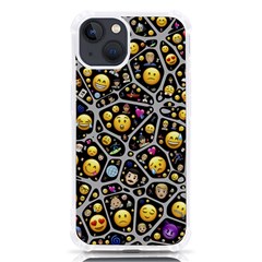 Mental Emojis Emoticons Icons Iphone 13 Tpu Uv Print Case by Paksenen