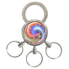 Swirl Vortex Emoji Cyclone Motion 3-ring Key Chain by Paksenen