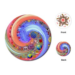 Swirl Vortex Emoji Cyclone Motion Playing Cards Single Design (round)