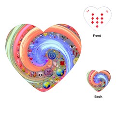 Swirl Vortex Emoji Cyclone Motion Playing Cards Single Design (heart)