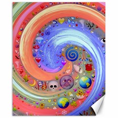 Swirl Vortex Emoji Cyclone Motion Canvas 16  X 20  by Paksenen