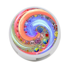 Swirl Vortex Emoji Cyclone Motion 4-port Usb Hub (one Side) by Paksenen