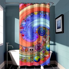 Swirl Vortex Emoji Cyclone Motion Shower Curtain 36  X 72  (stall)  by Paksenen