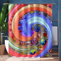 Swirl Vortex Emoji Cyclone Motion Shower Curtain 60  X 72  (medium)  by Paksenen