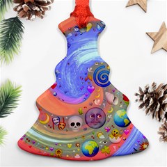 Swirl Vortex Emoji Cyclone Motion Christmas Tree Ornament (two Sides)