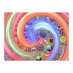 Swirl Vortex Emoji Cyclone Motion Two Sides Premium Plush Fleece Blanket (mini) by Paksenen