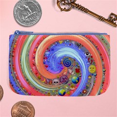 Swirl Vortex Emoji Cyclone Motion Large Coin Purse by Paksenen