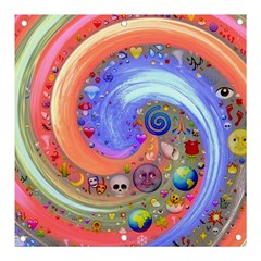 Swirl Vortex Emoji Cyclone Motion Banner And Sign 3  X 3  by Paksenen