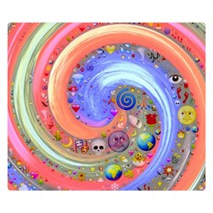 Swirl Vortex Emoji Cyclone Motion Premium Plush Fleece Blanket (small) by Paksenen