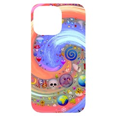 Swirl Vortex Emoji Cyclone Motion Iphone 14 Pro Max Black Uv Print Case by Paksenen