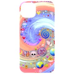 Swirl Vortex Emoji Cyclone Motion Iphone 15 Pro Black Uv Print Pc Hardshell Case by Paksenen