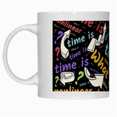 Time Nonlinear Curved Linear White Mug