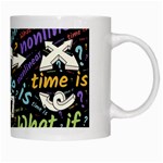 Time Nonlinear Curved Linear White Mug Right