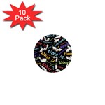 Time Nonlinear Curved Linear 1  Mini Magnet (10 pack)  Front