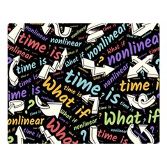 Time Nonlinear Curved Linear Premium Plush Fleece Blanket (large)