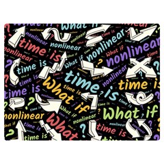 Time Nonlinear Curved Linear Two Sides Premium Plush Fleece Blanket (baby Size)