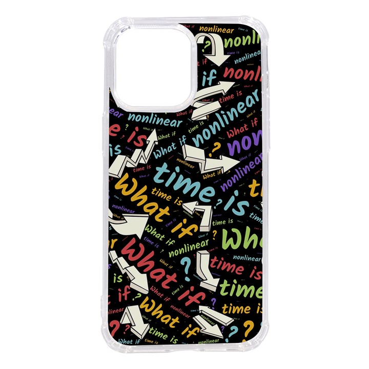 Time Nonlinear Curved Linear iPhone 14 Pro Max TPU UV Print Case