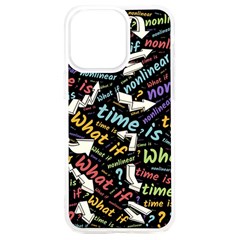 Time Nonlinear Curved Linear Iphone 15 Plus Tpu Uv Print Case by Paksenen