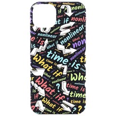 Time Nonlinear Curved Linear Iphone 15 Pro Black Uv Print Pc Hardshell Case