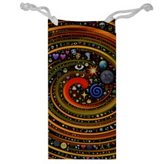 Swirl Vortex Emoji Cyclone Motion Art Jewelry Bag by Paksenen