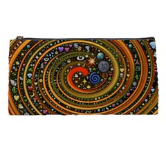 Swirl Vortex Emoji Cyclone Motion Art Pencil Case by Paksenen