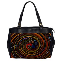 Swirl Vortex Emoji Cyclone Motion Art Oversize Office Handbag by Paksenen