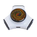 Swirl Vortex Emoji Cyclone Motion Art 3-Port USB Hub Front