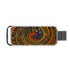 Swirl Vortex Emoji Cyclone Motion Art Portable Usb Flash (one Side) by Paksenen