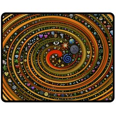 Swirl Vortex Emoji Cyclone Motion Art Two Sides Fleece Blanket (medium) by Paksenen