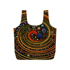 Swirl Vortex Emoji Cyclone Motion Art Full Print Recycle Bag (s) by Paksenen