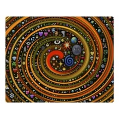 Swirl Vortex Emoji Cyclone Motion Art Two Sides Premium Plush Fleece Blanket (large) by Paksenen